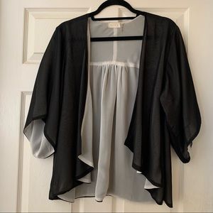 Blvd Black and White Open Cardigan Size Medium